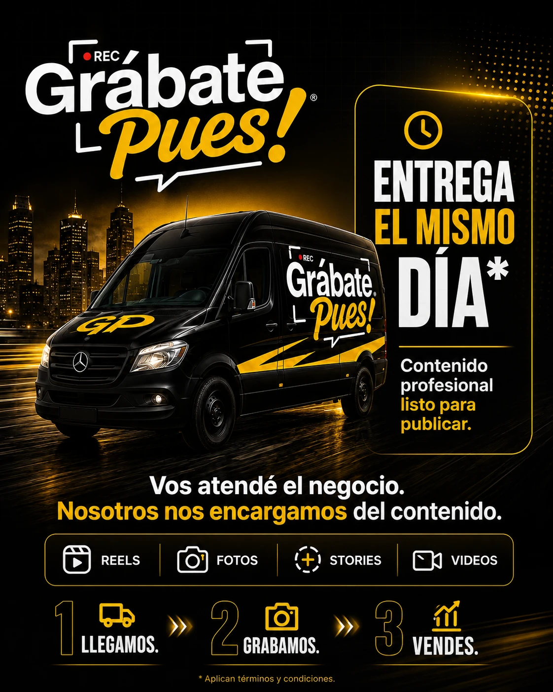 Grábate Pues entrega el mismo día